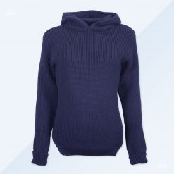 Kapuzentroyer Merinowolle Marineblau