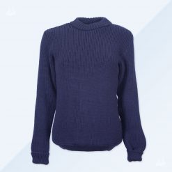 Rundhals Troyer Merinowolle Marineblau