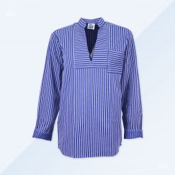 Hamburger Fischerhemd blau breit gestreift