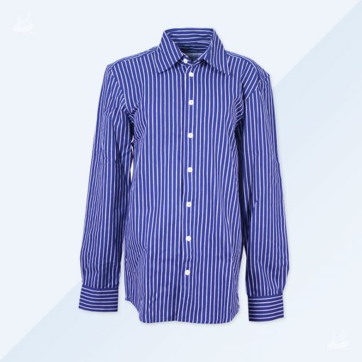 Businesshemd blau breit gesteift