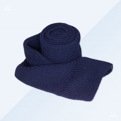 Schurwollschal - Grobstrick - Marineblau